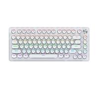 XXINGYULI APAYDO K82 75% Teclado mecánico para Jugar con conexión Tipo C 82 Diseño de Perilla de Metal de Modo Dual Intercambiable en Caliente(White Punk)