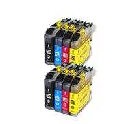 XXINGYULI Cartucho de Tinta Compatible 12PK para LC123 para MFC-J4510DW MFC-J4610DW MFC-J4410DW MFC-J4710DW(2BK 2C 2Y 2M)