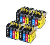 XXINGYULI Cartucho de Tinta Compatible 12PK para LC123 para MFC-J4510DW MFC-J4610DW MFC-J4410DW MFC-J4710DW(4BK 4C 4Y 4M)