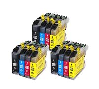XXINGYULI Cartucho de Tinta Compatible 12PK para LC123 para MFC-J4510DW MFC-J4610DW MFC-J4410DW MFC-J4710DW(3BK 3C 3Y 3M)