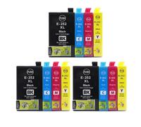 XXINGYULI Cartucho de Tinta Compatible 252XL T252XL E-252XL para impresoras Workforce WF-3620 WF-3640 WF-7110 WF-7210 WF-7610 WF-7620 WF-7710 WF-7720(3SET)