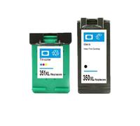 XXINGYULI Cartucho de Tinta Compatible 350XL 351XL reemplazo para HP350 HP351 para Photosmart C4380 4480 4580 4270 4275 4483 Deskjet D4200 D4260(1 Set)