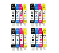 XXINGYULI Cartucho de Tinta Compatible 4PK para impresoras 178 178XL diseñado para impresoras Photosmart 5510 5515 6510 7510 B109a B109n B110a(4 Set)