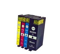 XXINGYULI Cartucho de Tinta Compatible 802XL con Chip de actualización para impresoras T802XL T802 Pro WF-4740 WF-4730 WF-4720 WF-4734(One Set)