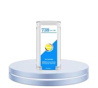 XXINGYULI Cartucho de Tinta Compatible con HW de 300ML para Tinta pigmentada Completa DesignJet T850 T950 con Chip Estable para 738(HP738 -C-130ML)