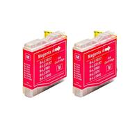 XXINGYULI Cartucho de Tinta Compatible LC10 LC37 LC51 LC57 LC960 LC970 LC1000 para DCP-130C DCP-135C DCP-150C DCP-153C DCP-155C DCP-157C(2pcs Magenta)