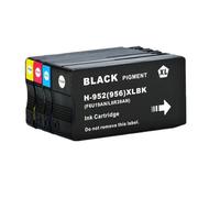 XXINGYULI Cartucho de Tinta Compatible para impresoras 952XL 956XL OfficeJet Pro 7720 8210 8216 8715 8702(BKCMY-4COLORS)