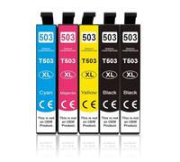 XXINGYULI Cartucho de Tinta Compatible para impresoras T503XL T503 XL XP 5200 5205 WF 2960DWF WF 2965DWF Workforce(5pcs-1set-1black)