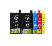 XXINGYULI Cartucho de Tinta de Rendimiento 252XL Compatible con T252XL E-252XL para impresoras Workforce WF-7610 WF-7620 WF-3620 WF-3640 7710 7720(5PK)