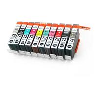 XXINGYULI Cartucho de Tinta PGI-72 Compatible para Impresora de inyección de Tinta Pro-10 Pro-10s 72 PGI72 BK MBK GY C M Y PC PM R CO(1SET)