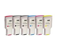 XXINGYULI Cartucho de Tinta remanufacturado Compatible P2V83A para Color HP746 para Impresora DesignJet Z6 Z9 Z5600(H-745 Matte Black 1)