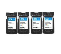 XXINGYULI Cartuchos de Tinta compatibles 560XL 561XL para impresoras PG560 CL561 adecuados para TS5350 TS7450 TS5351 TS5352 TS5353 TS7451(2Pack BK 2Pack Color)
