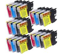 XXINGYULI Cartuchos de Tinta compatibles para LC1100 LC980 LC975 Modelos Negros DCP195C 385C MFC490CN MFC5490CN DCP375CW DCP377CW DCP383C(5SET)