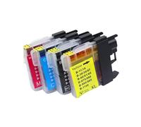 XXINGYULI Cartuchos de Tinta compatibles para LC1100 LC980 LC975 Modelos Negros DCP195C 385C MFC490CN MFC5490CN DCP375CW DCP377CW DCP383C(1SET)