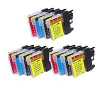 XXINGYULI Cartuchos de Tinta compatibles para LC1100 LC980 LC975 Modelos Negros DCP195C 385C MFC490CN MFC5490CN DCP375CW DCP377CW DCP383C(3SET)