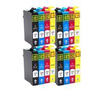 XXINGYULI Juego de Cartuchos de Tinta compatibles 1-20 Piezas para T1281 T1282 T1283 T1284 para Stylus S22 SX130 SX125 SX235W SX435W SX425W BX305F BX305FW(4SET)