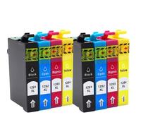 XXINGYULI Juego de Cartuchos de Tinta compatibles 1-20 Piezas para T1281 T1282 T1283 T1284 para Stylus S22 SX130 SX125 SX235W SX435W SX425W BX305F BX305FW(2SET)