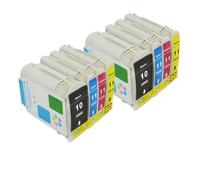 XXINGYULI Juego de Cartuchos de Tinta compatibles para impresoras 10 11 Designjet 110 100plus C4844A, Incluye tintas HP10 HP11 para 2800dt 2800dtn(2 Set)
