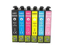 XXINGYULI Juego de Cartuchos de Tinta compatibles para impresoras Stylus Photo R200 R220 R300 R300M R320 R340 RX500 RX600 RX620 RX640 T0481 T0486