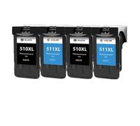 XXINGYULI Juego de Cartuchos de Tinta compatibles PG510 CL511 para MP250 MP280 IP2700 MP240 MP270 MP480 MX320(2Black 2Color)