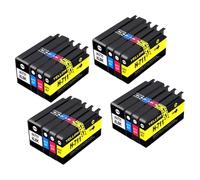 XXINGYULI Juego de Repuesto de Cartuchos de Tinta compatibles para impresoras 711XL 711 para impresoras DesignJet T120 T130 T520 T530 con Tinta de Tinte, Paquete de 1 a 5(16Color 4set)