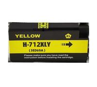 XXINGYULI Paquete de 4 Cartuchos de Tinta compatibles para impresoras HP712 Aptos para impresoras Designjet T210 T230 T250 T650 T630(Yellow)