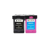 XXINGYULI Reemplazo de Cartucho de Tinta 652XL Rellenado de Rendimiento para HP652 XL Compatible con Deskjet 1115 1118 2135 2136 2138 3635 3636 3638(1 Set)