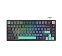 XXINGYULI Teclado inalámbrico mecánico al 75 por ciento con Perilla de Control RGB Intercambiable en Caliente y multimodo(Silver Axis-Galle)