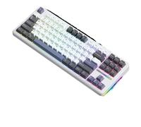 XXINGYULI Teclado mecánico Bluetooth de Tres Modos, Accesorio inalámbrico con diseño de Junta RGB para Jugadores de Ordenador y Uso en la Oficina(Ash Star Trek)