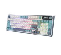 XXINGYULI Teclado mecánico inalámbrico RGB con Pantalla TFT de 98, Bluetooth Intercambiable en Caliente y conectividad de USB-C para Jugadores(Russian Light Cloud)