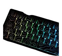 XXINGYULI Teclado mecánico para Juegos con Cable LED RGB IMD Contour Line 2.0 Diseño de Junta Personalizable Compatible con QMK Via Regalo Ideal para Jugadores de PC(Black)