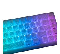 XXINGYULI Teclado mecánico para Juegos con Cable LED RGB IMD Contour Line 2.0 Diseño de Junta Personalizable Compatible con QMK Via Regalo Ideal para Jugadores de PC(White)