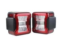 Xxiucj Trasera Faro Delantero Asamblea Para Jeep Para Wrangler Para JK 2007-2018 Luz Trasera LED Luz De Freno De Marcha Atrás Lámpara De Circulación Diurna(Red lens,For JK 2007-2017)
