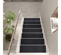 XXIUDEE Alfombra para Escaleras, Tapetes Antideslizantes para Escaleras Autoadhesivos, Alfombras para Pasos de Escalera, Alfombras para Protección de Pasos, Perfectas para Niños, Mascotas y Ancianos