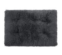 XXIUDEE Cama ortopédica para perro, tamaño grande, antiansiedad, con parte inferior antideslizante, tamaño pequeño, mediano, grande, para gatitos, cachorros (110 x 75 x 12 cm, gris oscuro)