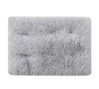 XXIUDEE Cama ortopédica para perro, tamaño grande, antiansiedad, con parte inferior antideslizante, tamaño pequeño, mediano, grande, para gatitos, cachorros (122 x 85 x 12 cm, gris claro)