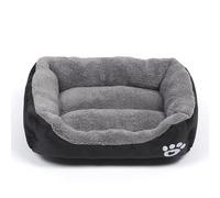 XXIUDEE Cama ortopédica para perros, colchón grande para mascotas, suave y esponjoso, tapete para perros medianos y grandes, cama cómoda antiansiedad para cachorros y gatos (66 x 50 x 12 cm, negro)