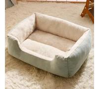 XXIUDEE Cama para perro, tamaño mediano, ortopédico, cojín de almohada antiansiedad para mascotas, casa cuadrada suave y cálida con parte inferior antideslizante para gatitos y cachorros (50 x 40 x 15