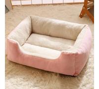 XXIUDEE Cama para perro, tamaño mediano, ortopédico, cojín de almohada antiansiedad para mascotas, casa cuadrada suave y cálida con parte inferior antideslizante para gatitos y cachorros (60 x 45 x 15