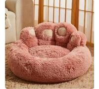 XXIUDEE Camas suaves y esponjosas para mascotas, camas para perros extragrandes, camas de felpa suave antideslizante para perros, cojín esponjoso antiansiedad para gatos (110 x 38 cm, rosa)