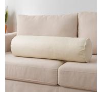 XXIUDEE Cojín redondo para reposabrazos de sofá, almohadas cilíndricas para dormir, cojines de yoga, cojines largos para dormir, para sofá, coche, hogar (80 x 20 cm, beige)