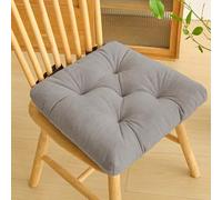 XXIUDEE Cojines antideslizantes para silla de comedor, cojines gruesos para silla con velcro, cojines suaves para oficina, comedor, balcón o al aire libre (40 x 35 x 38 x 9 cm, gris oscuro)