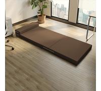 XXIUDEE Colchoneta plegable para niños, para sala de estar, dormitorio, fiesta de pijamas, colchón de suelo plegable con funda extraíble, colchón portátil para cama de día (200 x 80 x 10 cm, marrón)