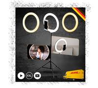 XXL Anillo de Luz Con 2m Trípode Grande + Light Móvil Smartphone Soporte