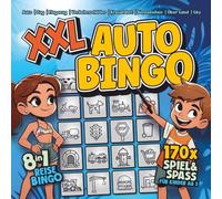 XXL Auto-Bingo: 8in1 Reise-Bingo - Reisespiel & Beschäftigung für Kinder ab 5 Jahre | 170 Bingo Zettel für alle Arten von Urlaub | Beschäftigungsbuch ... Verkehrszeichen, Kennzeichen, City