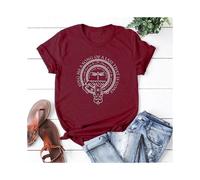 (XXL,burgundy)Sing Me A Song of A Lass That Is Gone T Shirt Outlander Book Series Shirt Jamie Fraser T-Shirt Women Graphic Tee Casual Tops