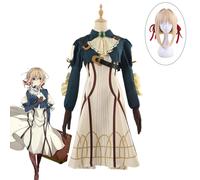 (XXL - Con peluca) Disfraz completo de Violet Evergarden, anime japonés, para cosplay, disfraz de Halloween