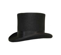 (XXL,Dark Grey)Hand Made Gentleman Top Hat Satin Lined