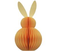 XXL Deko Honeycomb, Papel Honeycomb, Papel - Decoración de Pascua, Conejo de Panal de Papel de Seda, Conejo de Pascua de Papel/cartón en Amarillo, magnético, Contenido del envío: 1 Unidad, 16 x 16 x