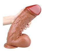 XXL Giant Anal El glande agrandado brinda una estimulación sin precedentes, y los testículos y las venas realistas garantizan un orgasmo.(Brown)